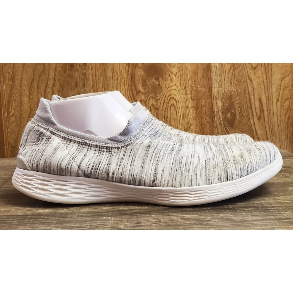 Skechers You Walk Slip On Shoes Women's Size 13 White Gray